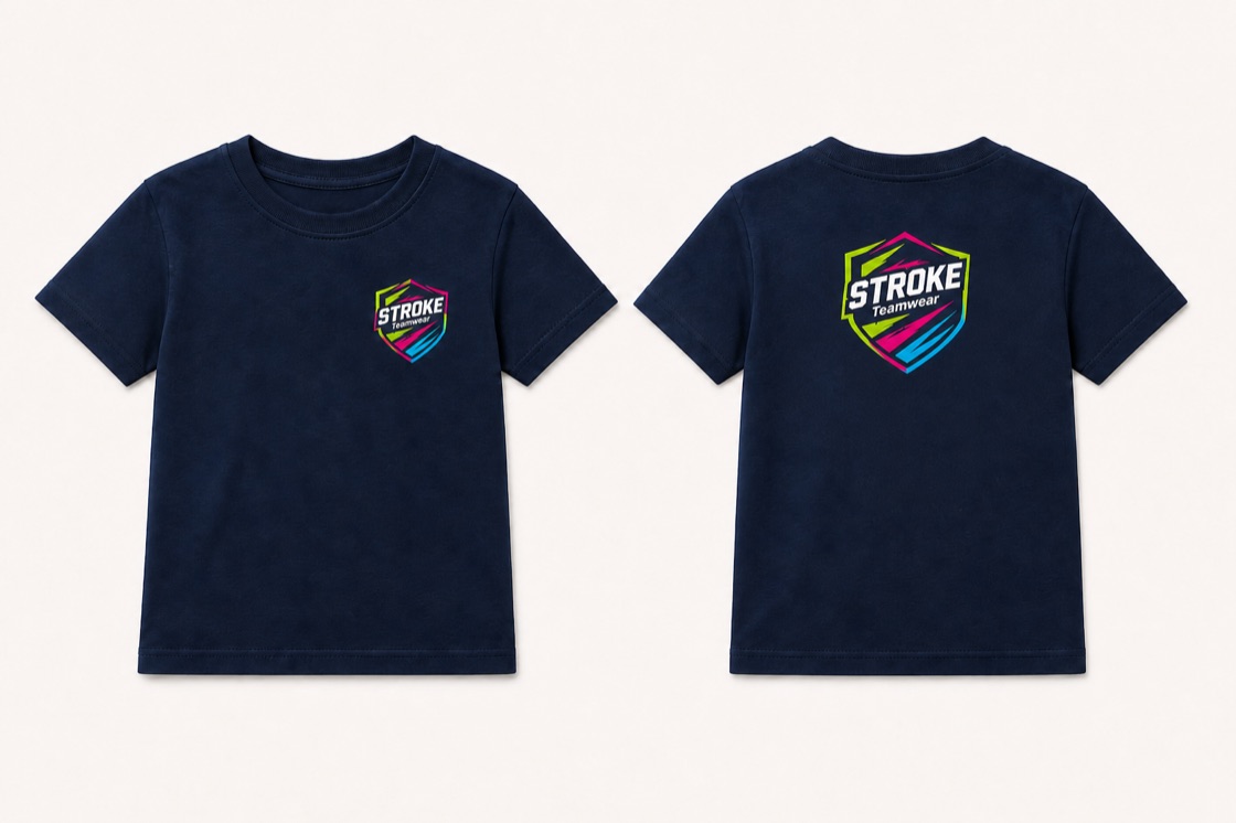 Authentic Classic T Kids mit STROKE Teamwear Musterdruck