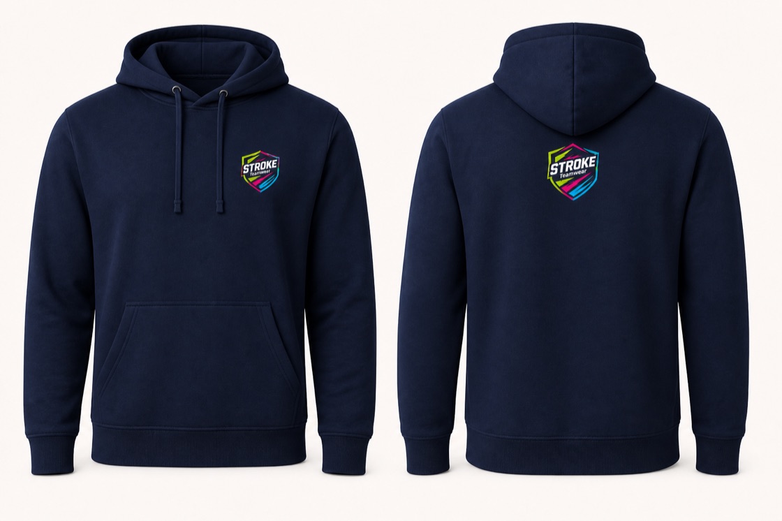Authentic Hoodie mit STROKE Teamwear Musterdruck